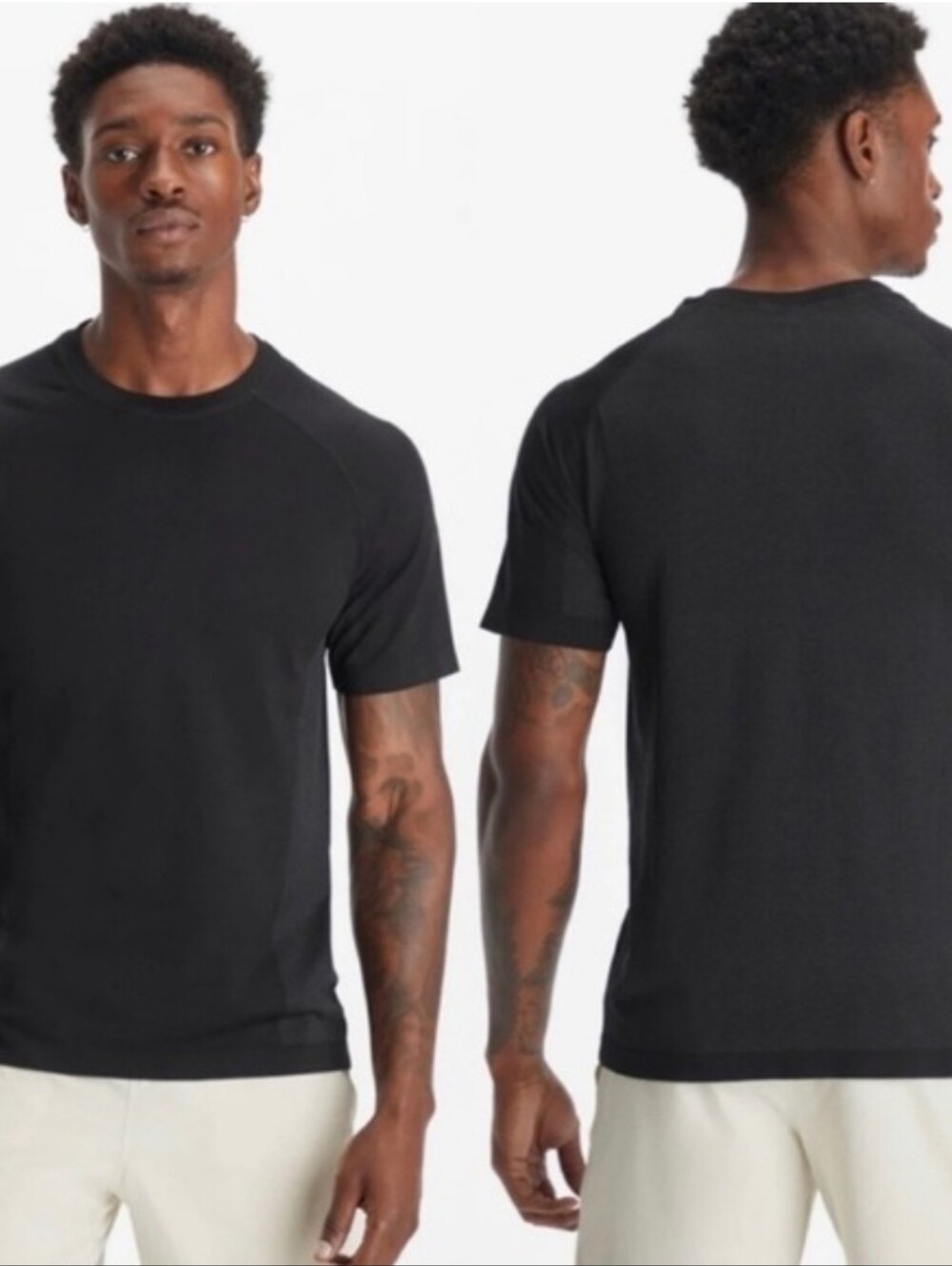 Fabletics Training Day Tee Shirt Mens XL Black Active Workout Gym Training